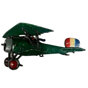 Vintage WWI Bi-Plane Cast Iron Wall Hanging 1975, USA